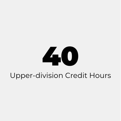 40 upper division credit hours